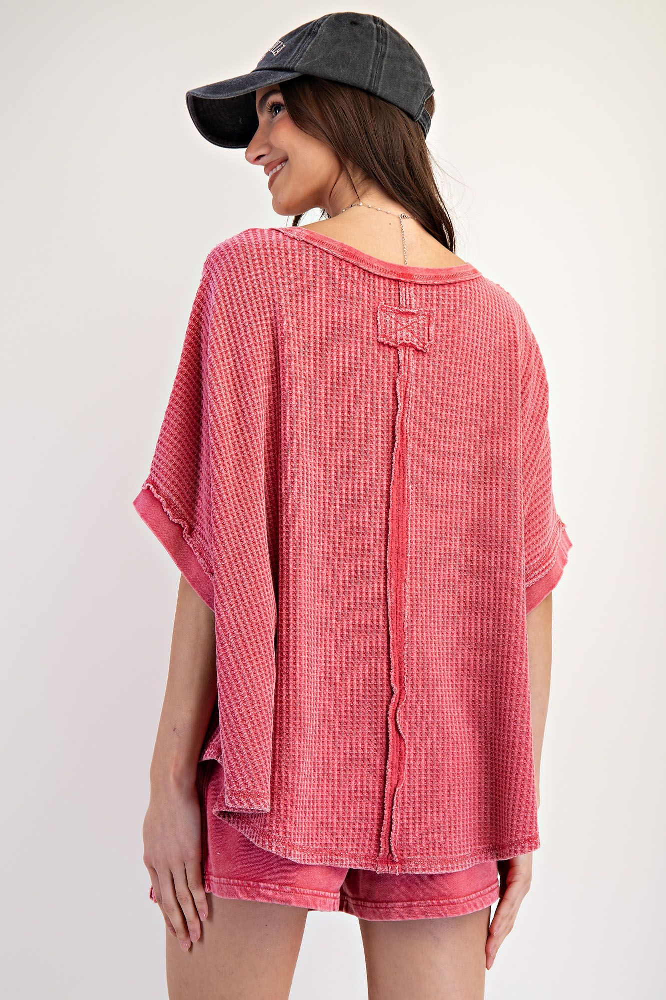 Drew Slouchy Knit Top | Red