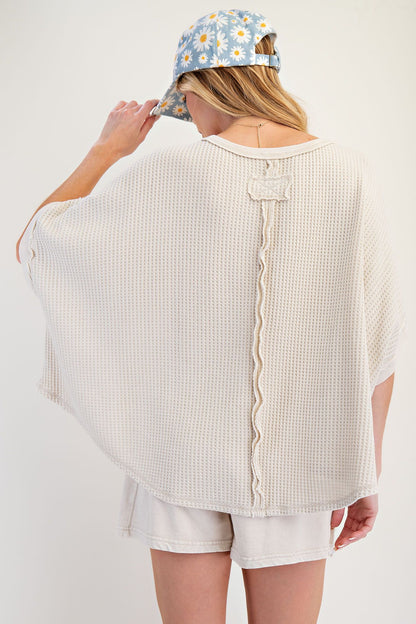 Drew Slouchy Knit Top | Khaki