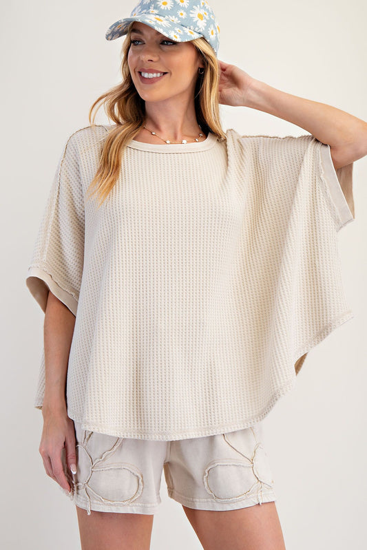 Drew Slouchy Knit Top | Khaki