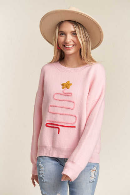 Pretty in Pink Christmas Sweater
