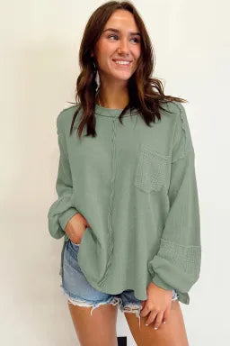 Weekend Ready Bubble Sleeve Top