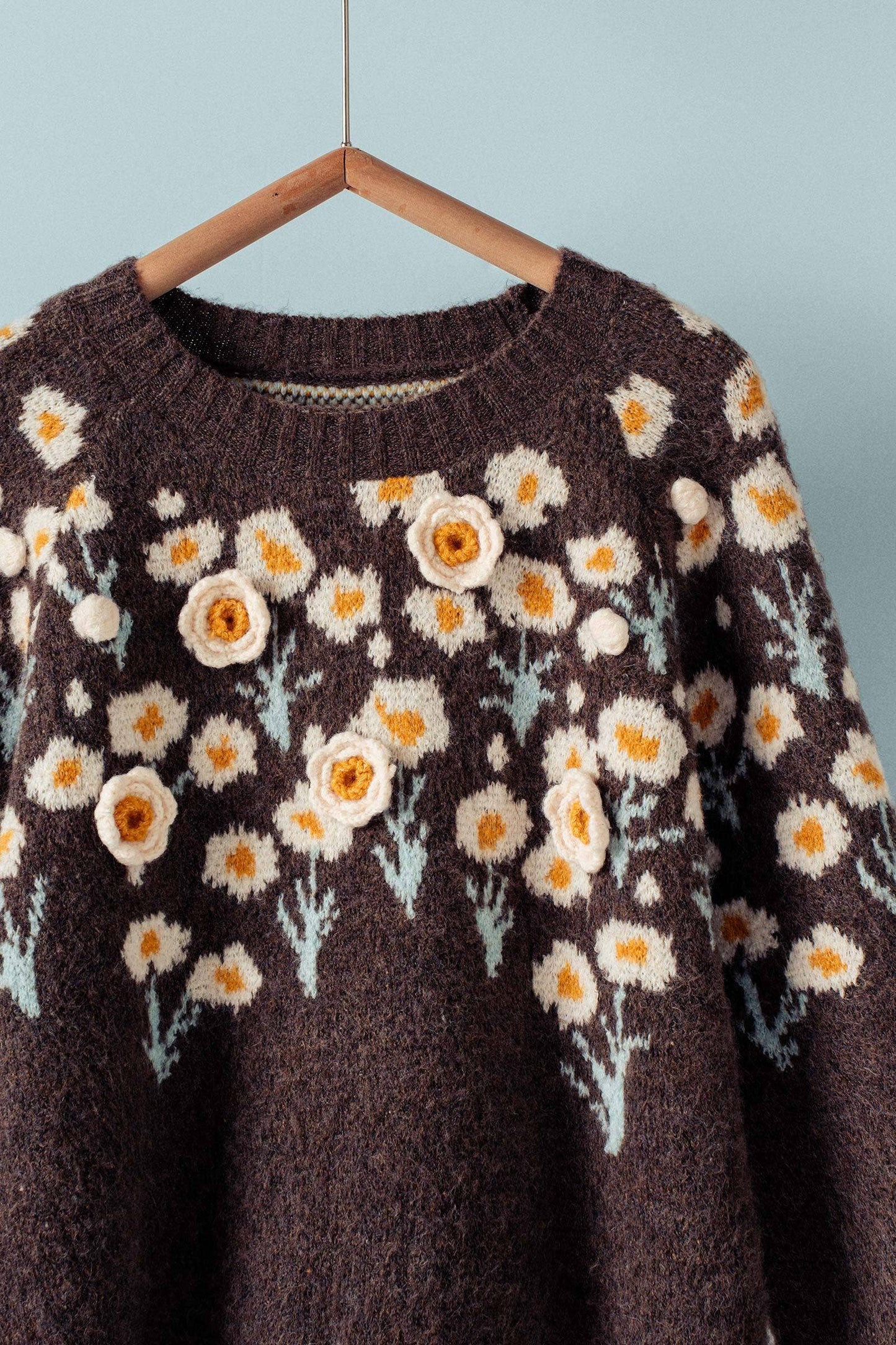 Pushing Daisies Sweater | Brown