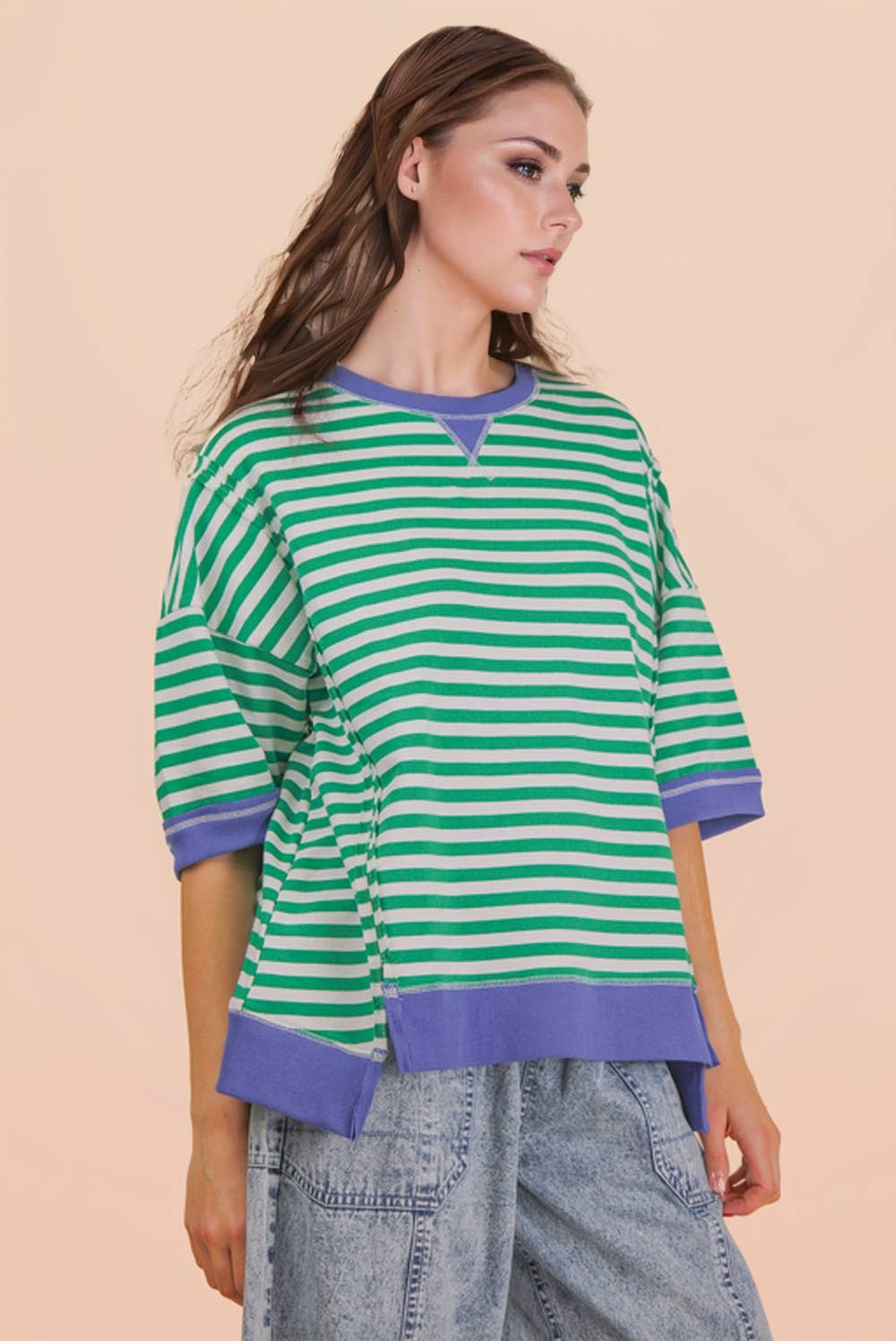 Kelly Oversized Stripe Pullover