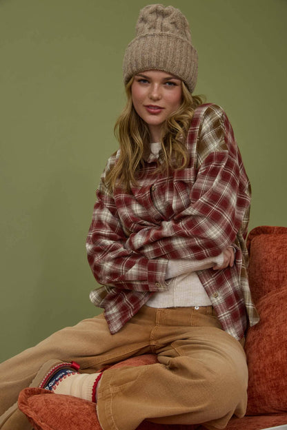 Crimson Flannel Shirt