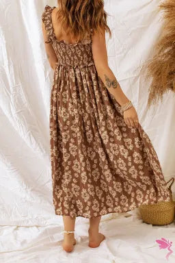 The Sun Will Rise Smocked Maxi Dress