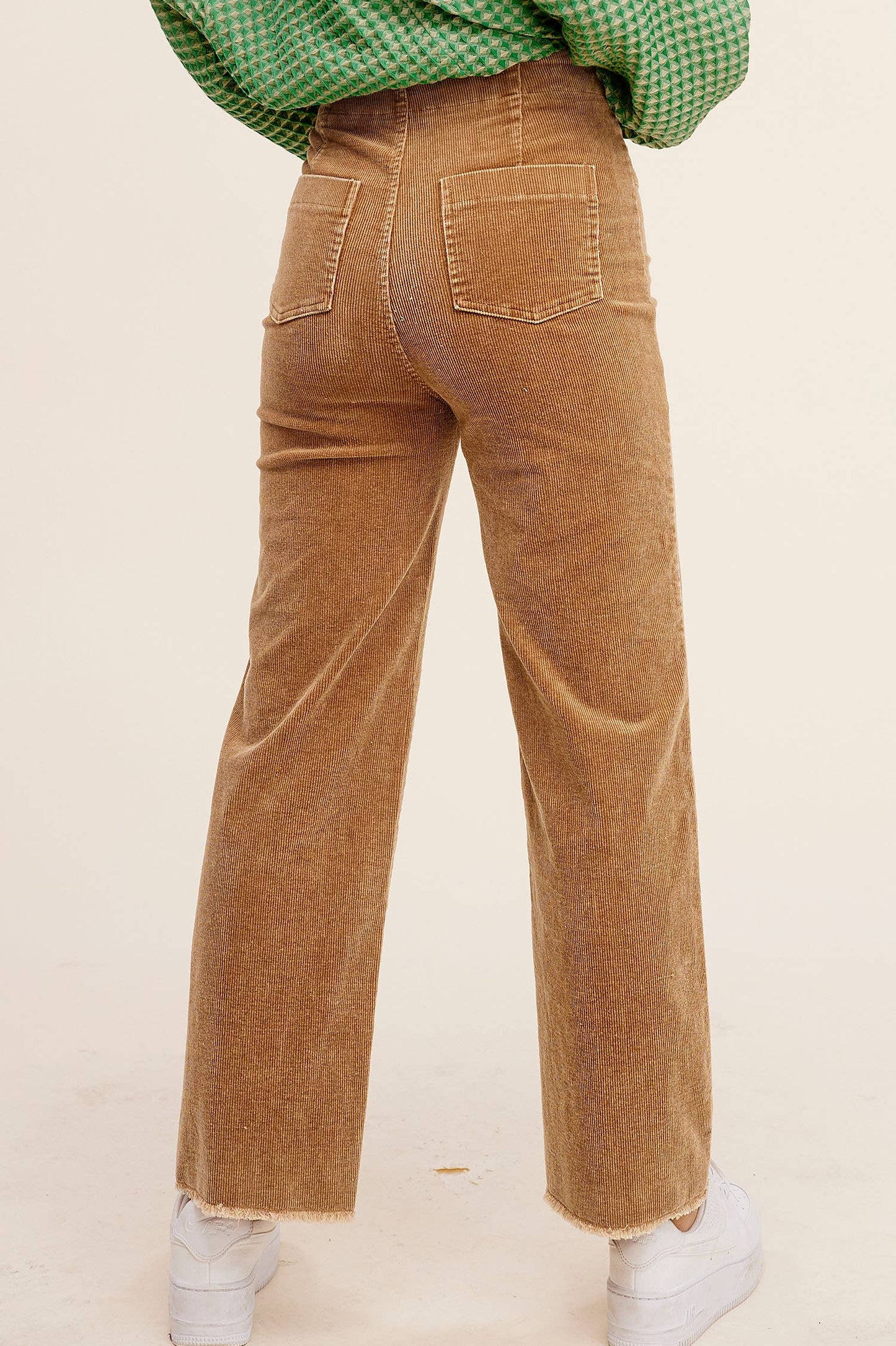 High Waisted Wide Leg Corduroy Pants