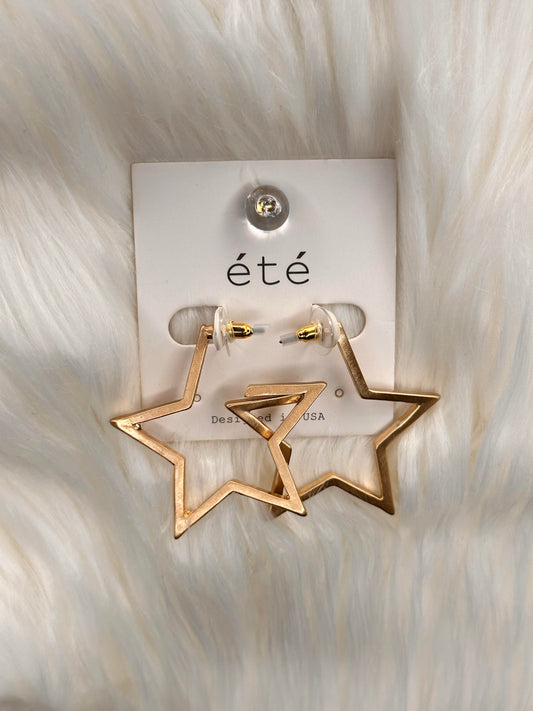 Gold Star Earring