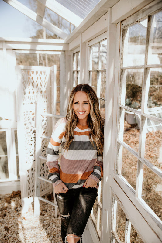 Cozy Up Striped Sweater