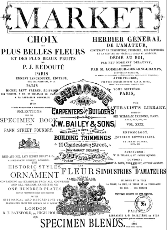 Label Ephemera 24x33 Decor Transfer