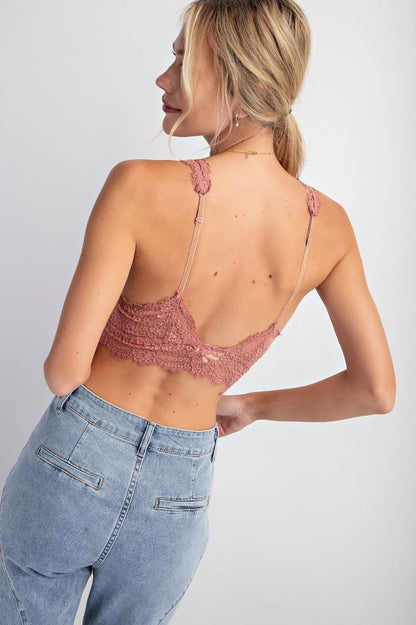 Laced Bralette - Mauve