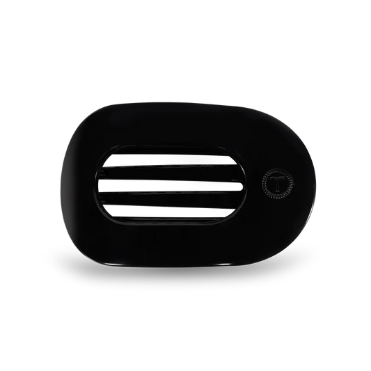 TELETIES - Jet Black Medium Flat Hair Clip