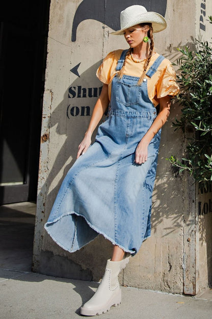 Farmgirl Flair Overall Denim Dress