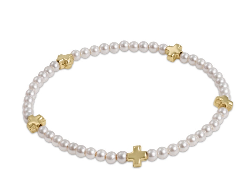 eNewton - Signature Cross Small Pearl Pattern 3mm Bead