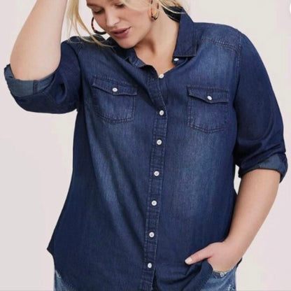 JR-Torrid Taylor Button Down Shirt | 2X