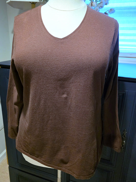 JR-Essential JMS Brown LS Tee | 2X