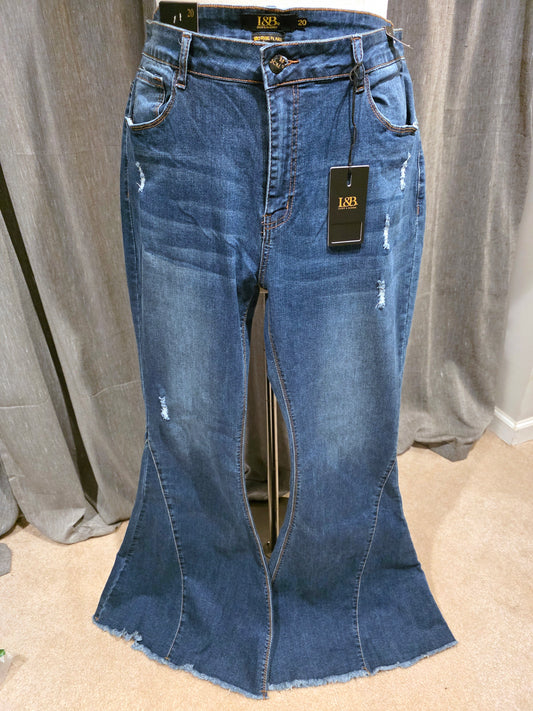 JR-Lucky & Blessed Mid Wash Flare | 20