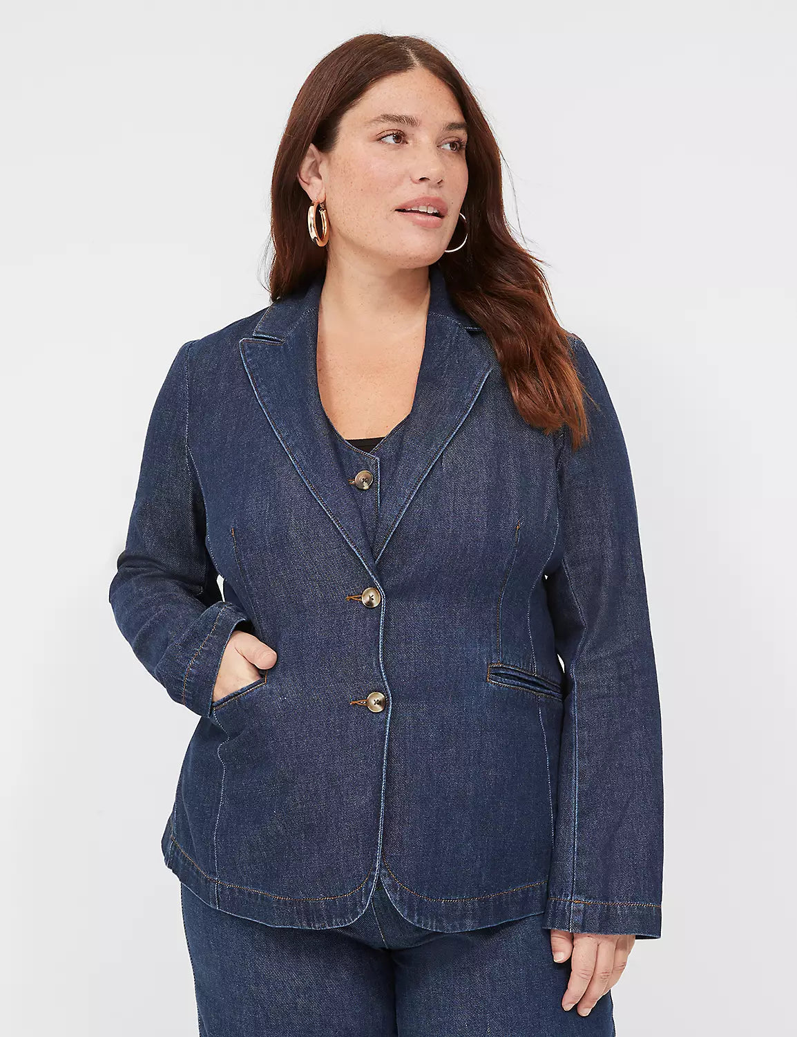 JR-Lane Bryant Dark Denim Suit