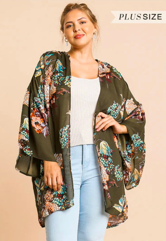JR-Umgee Floral Kimono | XL/1X