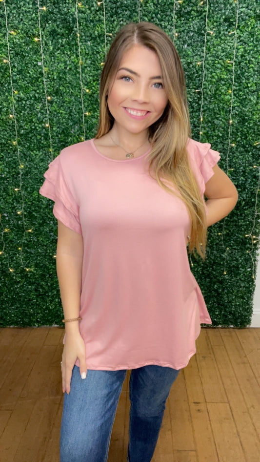 Living in the Moment Top- Mauve