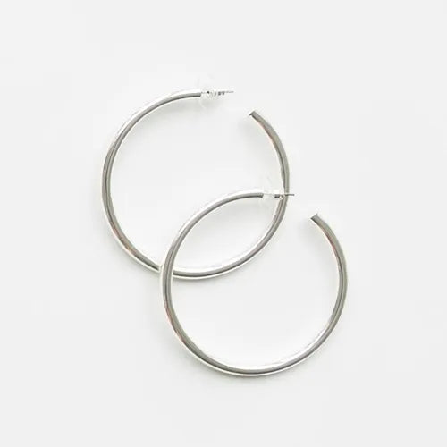 Salem Shiny Silver Earrings