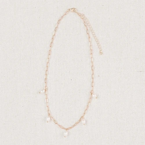Jennie Necklace Gold With Pearls