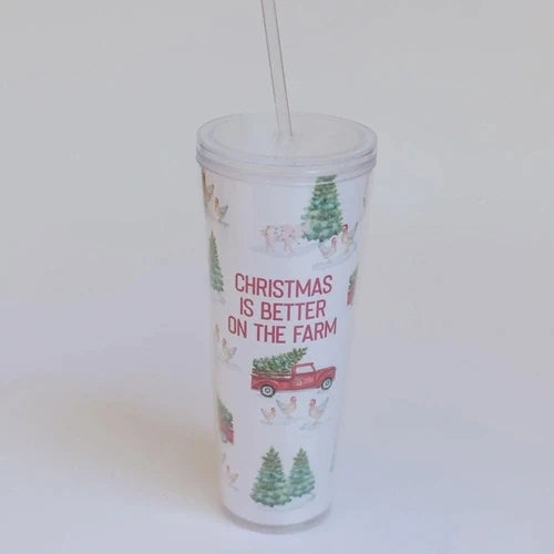Straw Tumbler Christmas Better