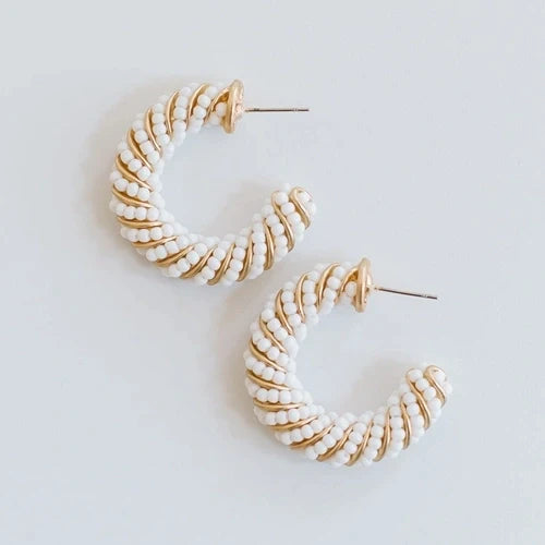 Earrings Eva White