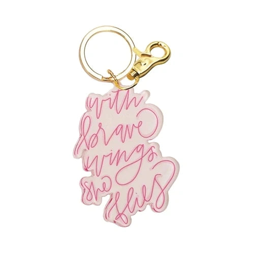 Acrylic Keychains With Brave Wings