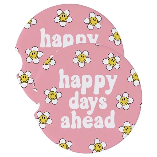 Car Coasters Happy Days Ahead