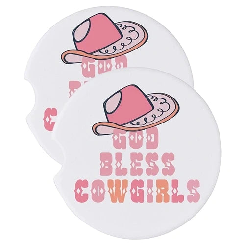Car Coasters God Bless Cowgirls