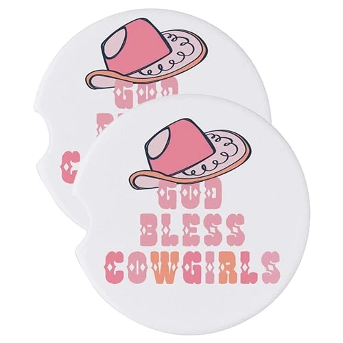 Car Coasters God Bless Cowgirls