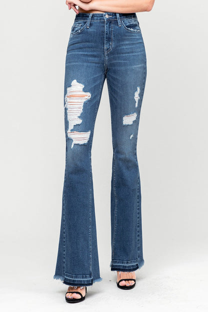 Karter Distressed Flare Jeans