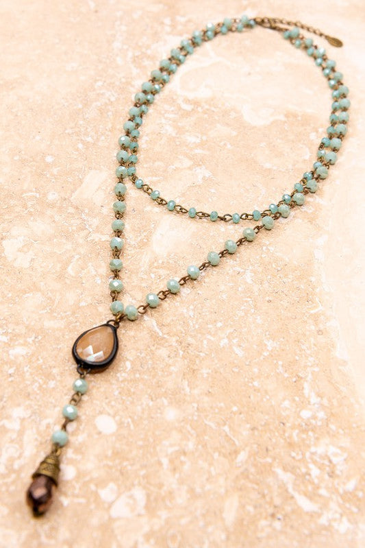 Nora Necklace Smokey Turquoise
