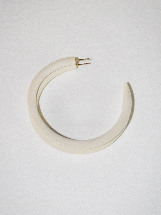 Large Ivory Hoop Earrings