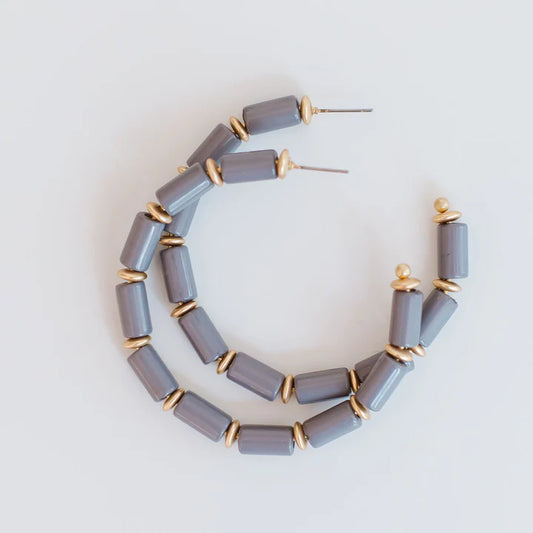 Cara Earrings- Gray