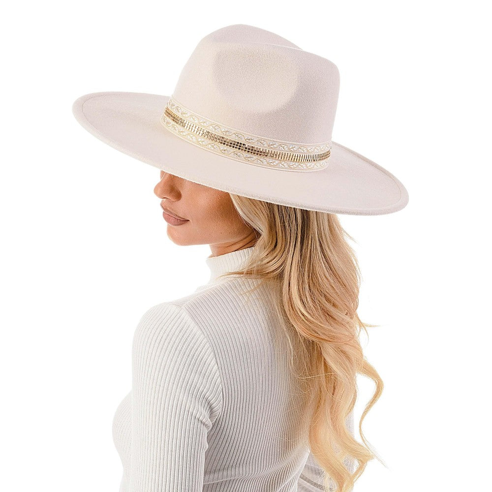 Elevate Your look Wide Brim Hat- Ivory