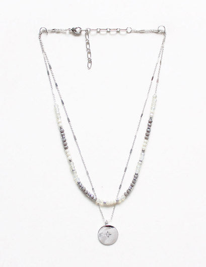 Baxley Silver Gray Necklace