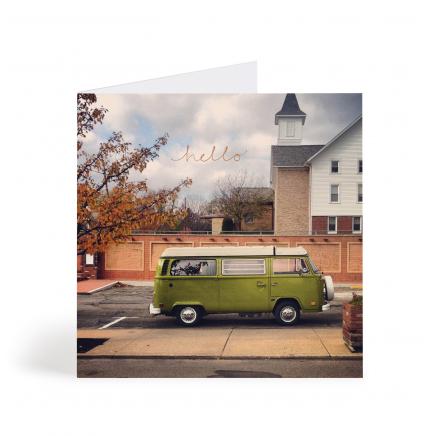 Green Bus - 6X6 Card