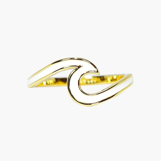 Wave Enameled Ring