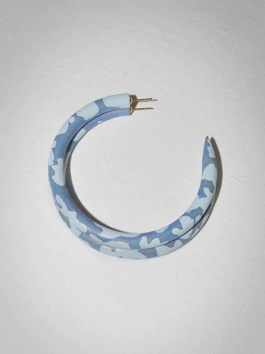 Retro Cloud Earrings: large Hoop