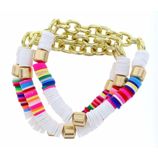 Delilah Bracelet 3 Strands- White