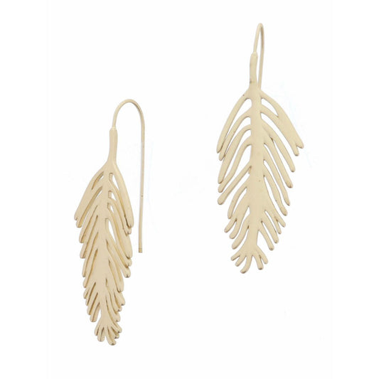 Gold Leaf Thread Earring