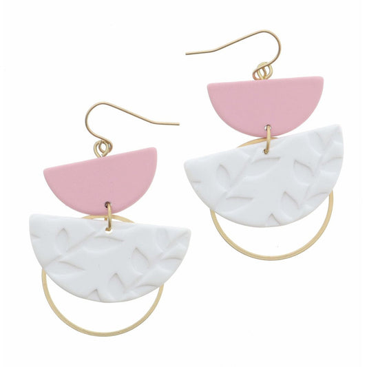 Pink Gold Accent Earrings