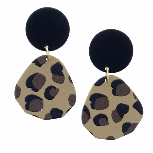 My Look Earrings Black Leopard