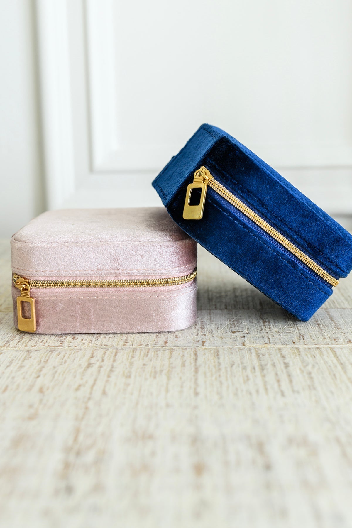 Kept and Carried Velvet Jewelry Box in Navy