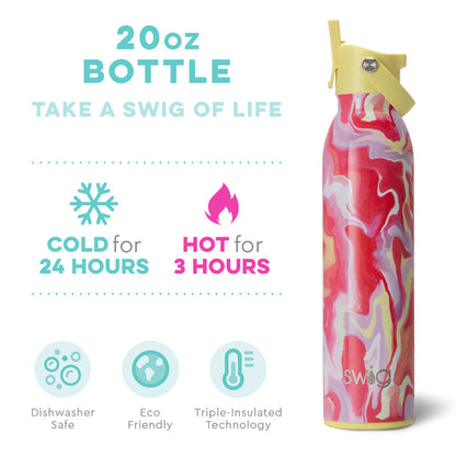 Pink Lemonade Flip + Sip Water Bottle (20oz)