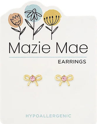 Gold Bow Stud Mazie Mae Earring