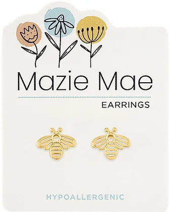Gold Bee Stud Mazie Mae Earring