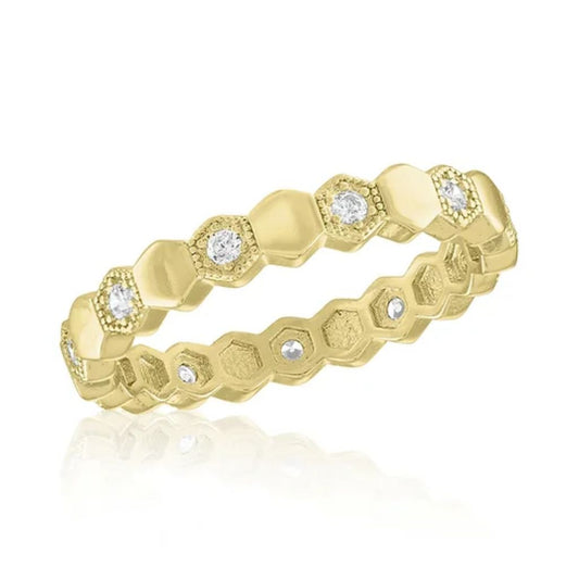 Honeycomb Eternity Gold Layers Ring