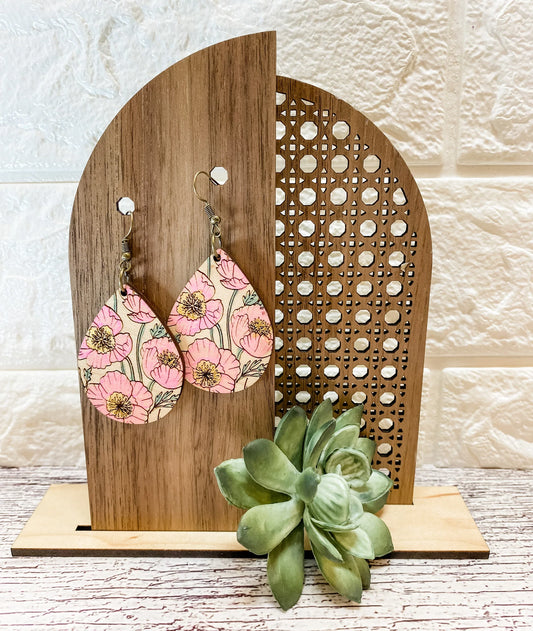 Pink Poppies Earrings